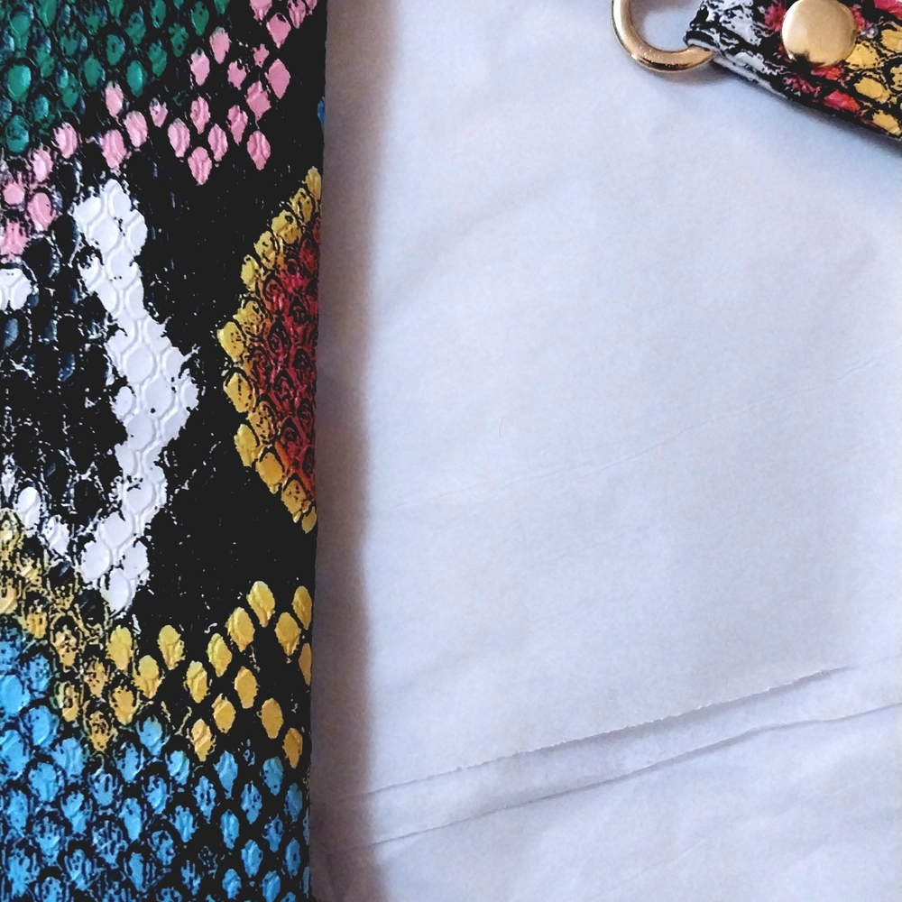 Multicolor Snakeskin Clutch - Picture 5 of 7